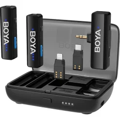 Boya Boyalink V2.0 trådlös mikrofon 3,5 mm, USB-C, Lightning