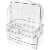 Bärbar sminkförvaring med lådor, display, klar plast
