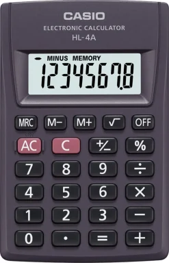 Casio HL-4A bordsräknare i fickformat