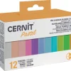 Cernit polymerlera, 12 färger, 25 g