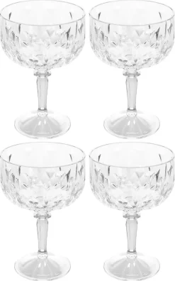 Champagnecoupe dessertglas i plast 26 cl, 4-pack