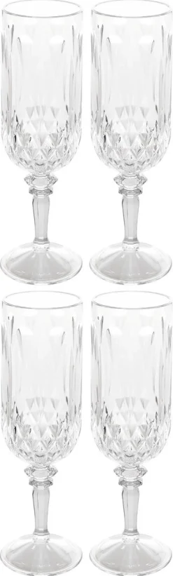 Champagneglas i plast 16 cl, 4-pack