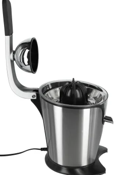Citruspress juicer i rostfritt stål med pressarm, 400 ml