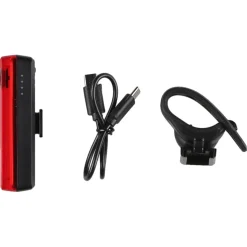 COB-LED cykellampa bakljus med bromsljus, USB-C
