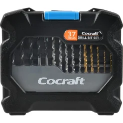 Cocraft borrsats med bits och borrar, 37 delar