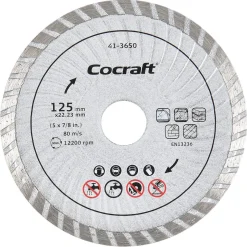 Cocraft diamantkapskiva universal, 125 x 22,23 mm