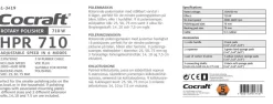 Cocraft HPR 710 roterande polermaskin, 710 W