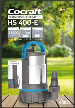 Cocraft HS 400-E dränkbar pump med elektronisk nivåvakt