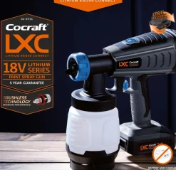 Cocraft LXC batteridriven färgspruta PG1000-BL 18 V