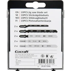 Cocraft sticksågsblad, sågblad för metall och trä, 10-pack