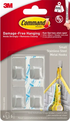 Command självhäftande krokar small, 4-pack
