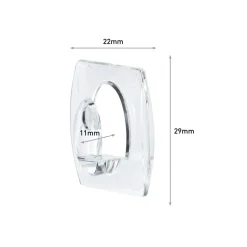 Command självhäftande minikrokar transparenta, 6-pack