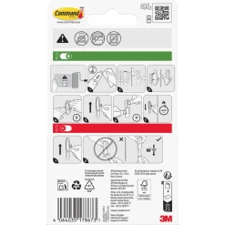 Command självhäftande strips S, transparent, 225 gram, 8-p