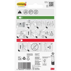 Command självhäftande strips M, transparent, 900 gram, 8-p