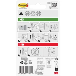 Command självhäftande strips L, transparent, 1,8 kg, 8-pack