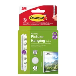 Command tavelupphängning självhäftande, 5 kg, 4-pack