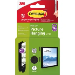 Command tavelupphängning självhäftande, 5 kg, 4-pack