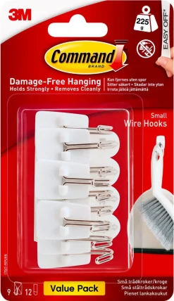 Command Value Pack självhäftande krokar ståltråd, small
