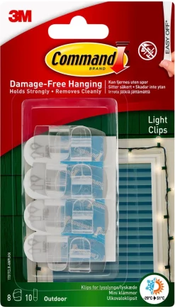 Command kabelhållare utomhus, 8-pack