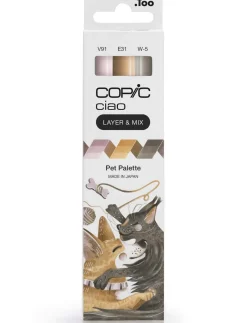 Copic Ciao Layer & Mix, pennor Pet Palette, 3-pack