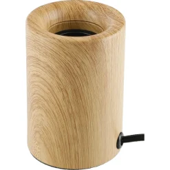 Deco bordslampa E27 metall med träoptik, Northlight