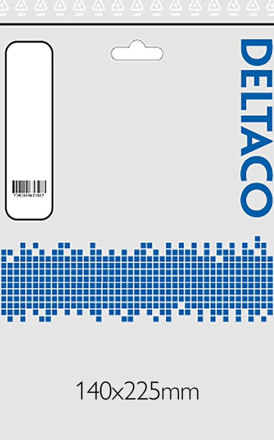 Deltaco Flat nätverkskabel CAT-6, oskärmad, vit