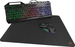 Deltaco gaming 3-i-1, tangentbord, mus och musmatta