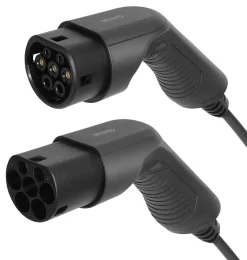 Deltaco laddkabel elbil, typ 2 till typ 2, 1 fas, 7 meter