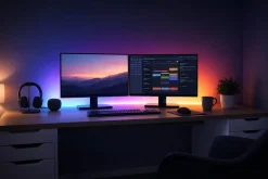 Deltaco smart LED-list med RGB och USB, 2 m