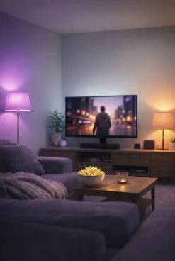 Deltaco Smart Home RGB LED-lampa E27 WiFi, 9 W