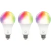 Deltaco Smart Home RGB LED-lampa E27 WiFi, 9 W, 3-pack