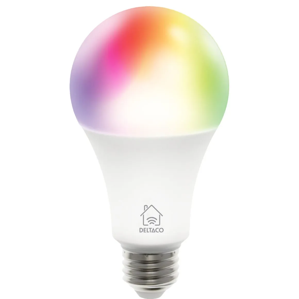 Deltaco Smart Home RGB LED-lampa E27 WiFi, 9 W, 3-pack