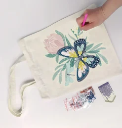 Diamond Painting Bag Butterfly DIY tygpåse
