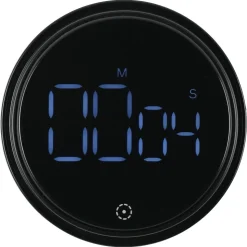 Digital kökstimer med magnet och bordställ, svart