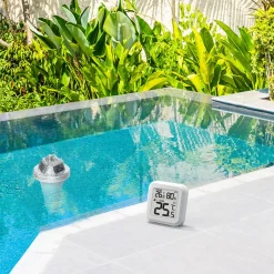 Digital pooltermometer med trådlös inomhusmottagare