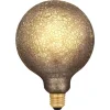 Dimbar globlampa LED E27 krakelerad 125 mm, grå
