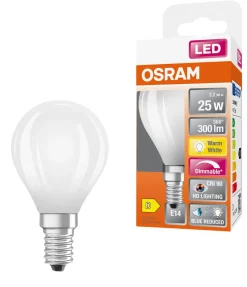 Dimbar klotlampa LED E14 Osram, varmvit
