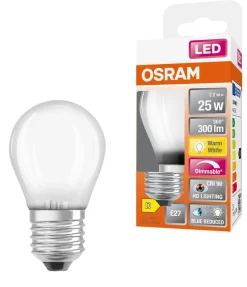 Dimbar klotlampa LED E27 Osram, varmvit