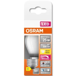 Dimbar klotlampa LED E27 Osram, varmvit