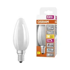 Dimbar kronljuslampa LED E14 Osram, varmvit
