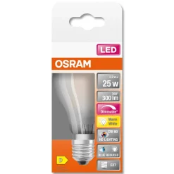 Dimbar normallampa LED E27 Osram, varmvit