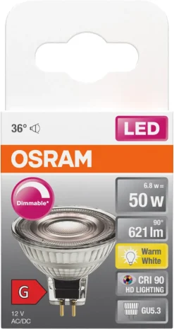 Dimringsbar LED-lampa GU5,3 (MR16) 12 V Osram Superstar