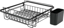 Diskställ metall, utdragbart 32,6-50,9 cm, svart