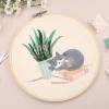 DIY-kit Broderi Sovande katt, nybörjare, från 12 år