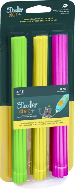 3Doodler Start+ Refill filament 75-pack, 3 färger