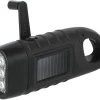 Dynamolampa LED med solcell, svart, 15 lumen