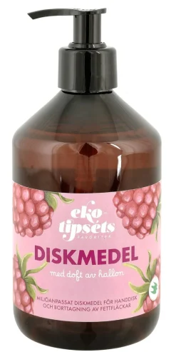 Ekotipset diskmedel pumpflaska hallondoft, 500 ml
