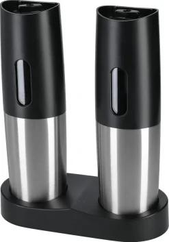 Elektrisk salt- och pepparkvarn set, 20 cm, rostfritt stål