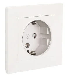 Elko Plus 1-vägs infällt vägguttag, jordat med petskydd