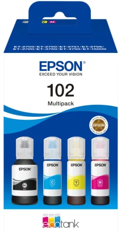 Epson 102 Eco Tank bläckpatroner, 4 färger